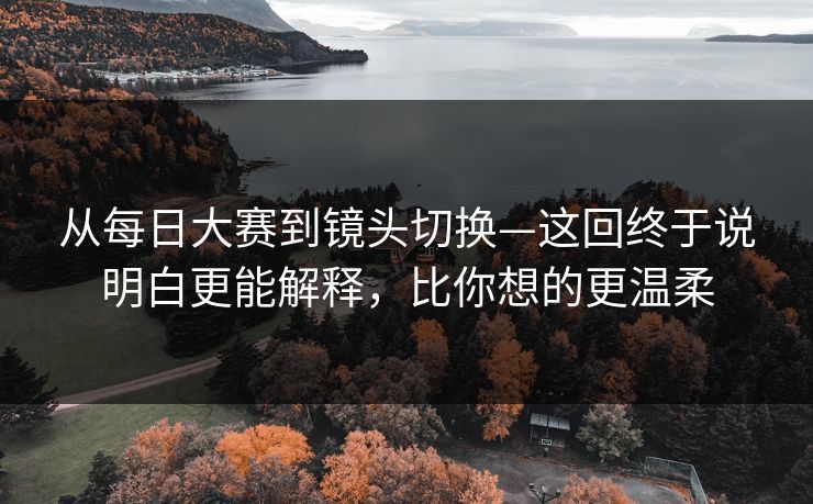 从每日大赛到镜头切换—这回终于说明白更能解释，比你想的更温柔